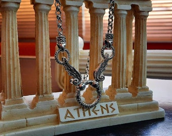 Angel Winds Handmade Byzantine Necklace Silver 925/Imposing Woman Necklet/Byzantine Chain,Greek Jewelry