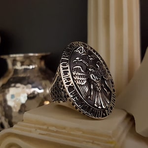 Double headed Imperial Eagle Ring, Byzantine Ring, Palaiologos Emblem Ring, Doubleheaded , Orthodox Ring, Double headed ring,