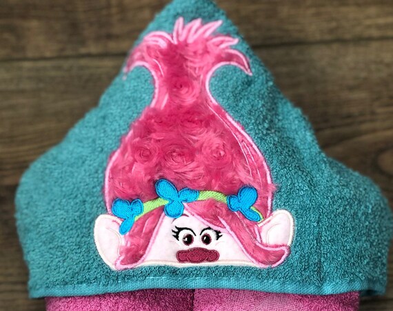 trolls hooded towel