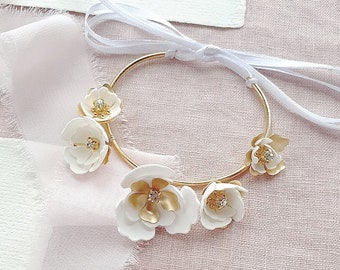 wedding bracelet for bride, flower bracelet, floral bracelet, wedding bracelets for mother of bride,