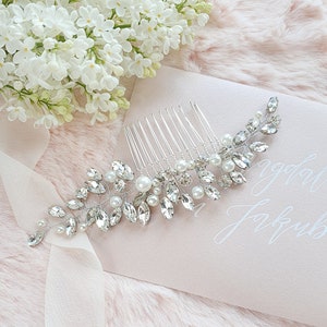 SilberNe Hochzeitskamm, Perlenkamm, Kristallkamm, Hochzeit Haarkamm für Braut, Braut Silber Haarkamm