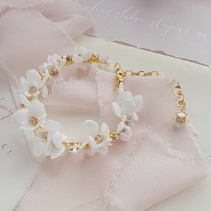 Boho Bridal Bracelet, Rhinestones Bracelet, Boho Glam Bridal Jewellery, Boho Bridal Jewelry, Floral Bracelet, Wedding Flowers Bracelet