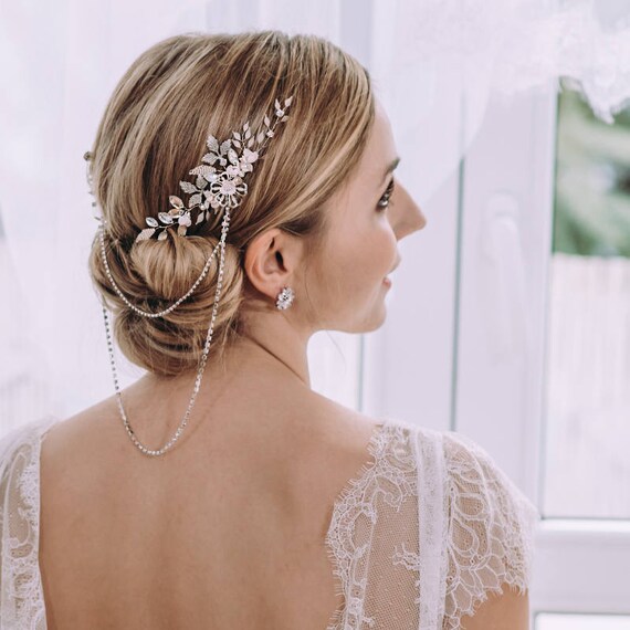 Wedding Hair Comb Rhinestone Crystal Hair Accessories For Etsy