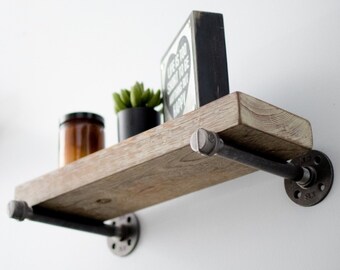 Black Pipe Floating Shelf Brackets