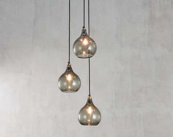 Ziva Cluster Pendant - Green Smoke