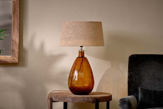 Brown glass lamp base deals