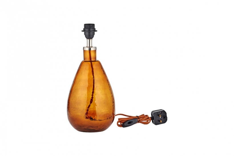 Baba Burnt Amber Glass Lamp - Small Tall - Etsy