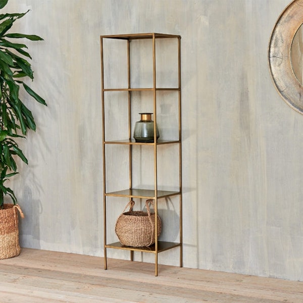 Antique Brass Shelving Unit Etsy