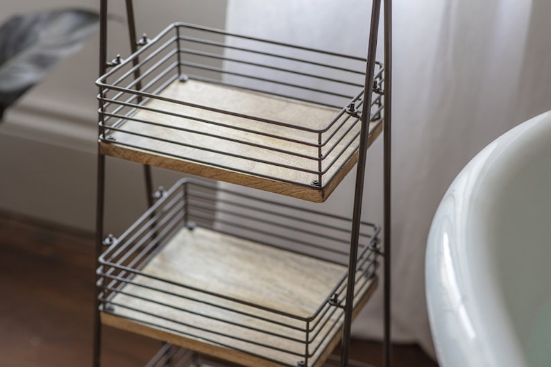 StableHomeGarden Indore Mango Wood Caddy - Thumbnail 4