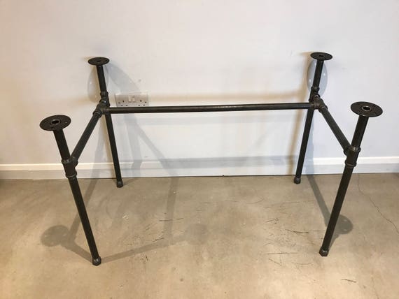 Black Steel Pipe Desk Table Legs Etsy