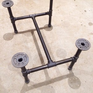 Black steel pipe coffee table legs