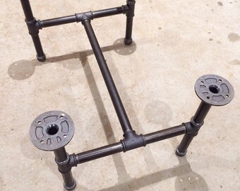 Black steel pipe coffee table legs