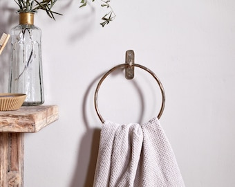 Olani Towel Ring - Antique Brass