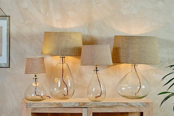 Baba Clear Glass Lamp Small Wide