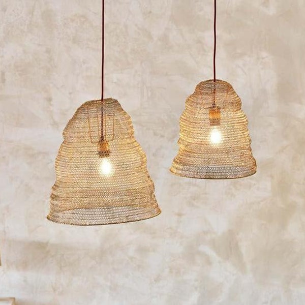 Jatani Wire Lampshades - Latón Antiguo