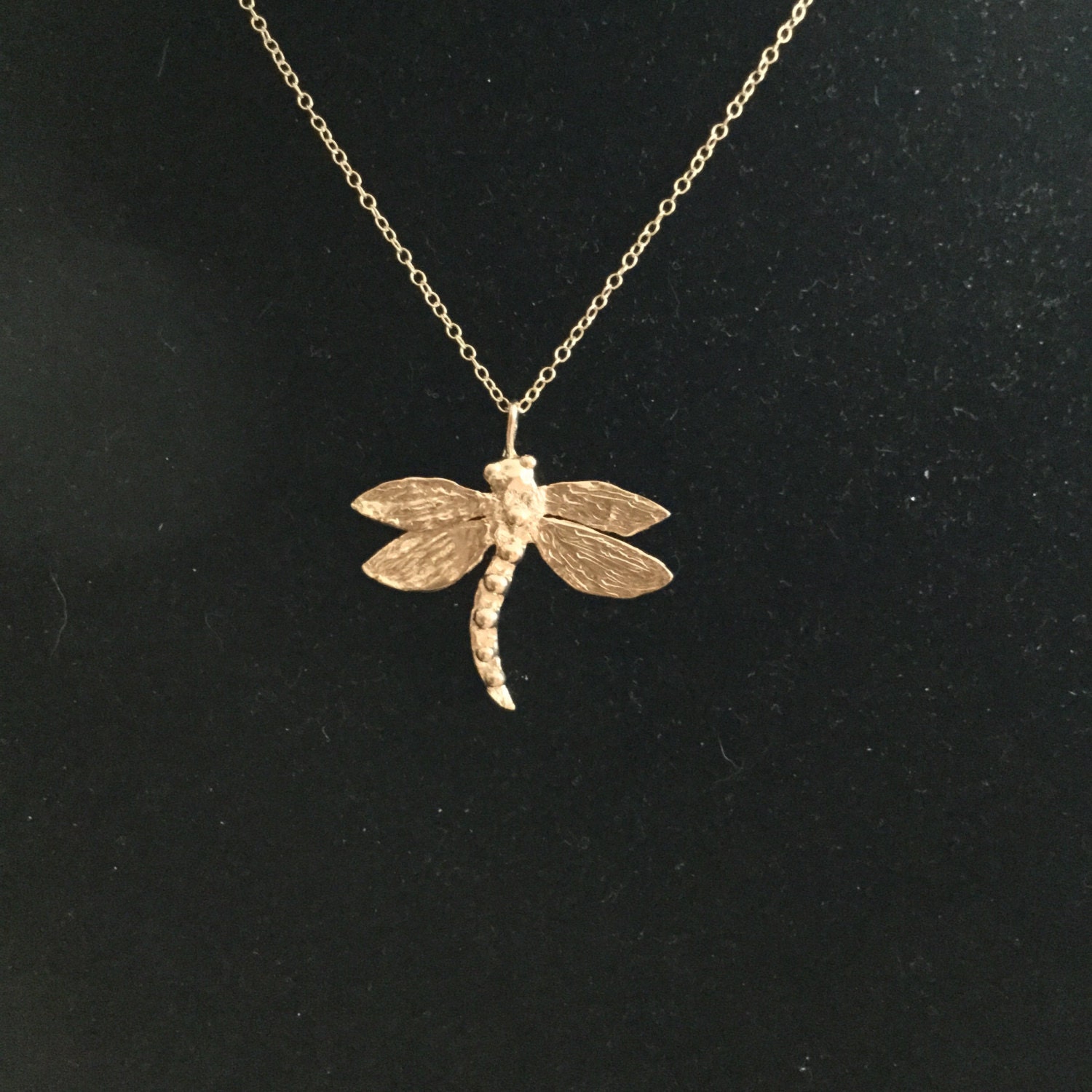 Stunning Dragonfly Necklace: Gold Bronze 16 Gold - Etsy