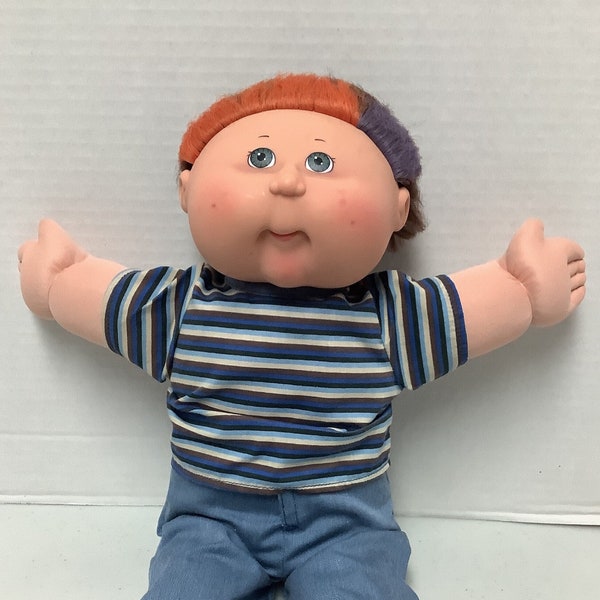Vintage 2004 Play Along PA Cabbage Patch Kid Boy Doll - Orange, Purple and Brown Hair