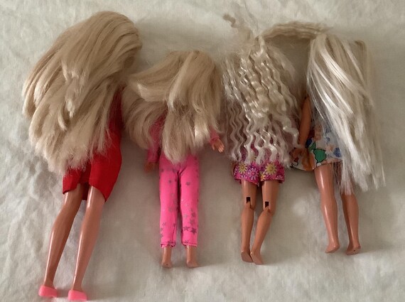 Vintage Lot of Barbie Skipper and Stacie Dolls, Clothes, and