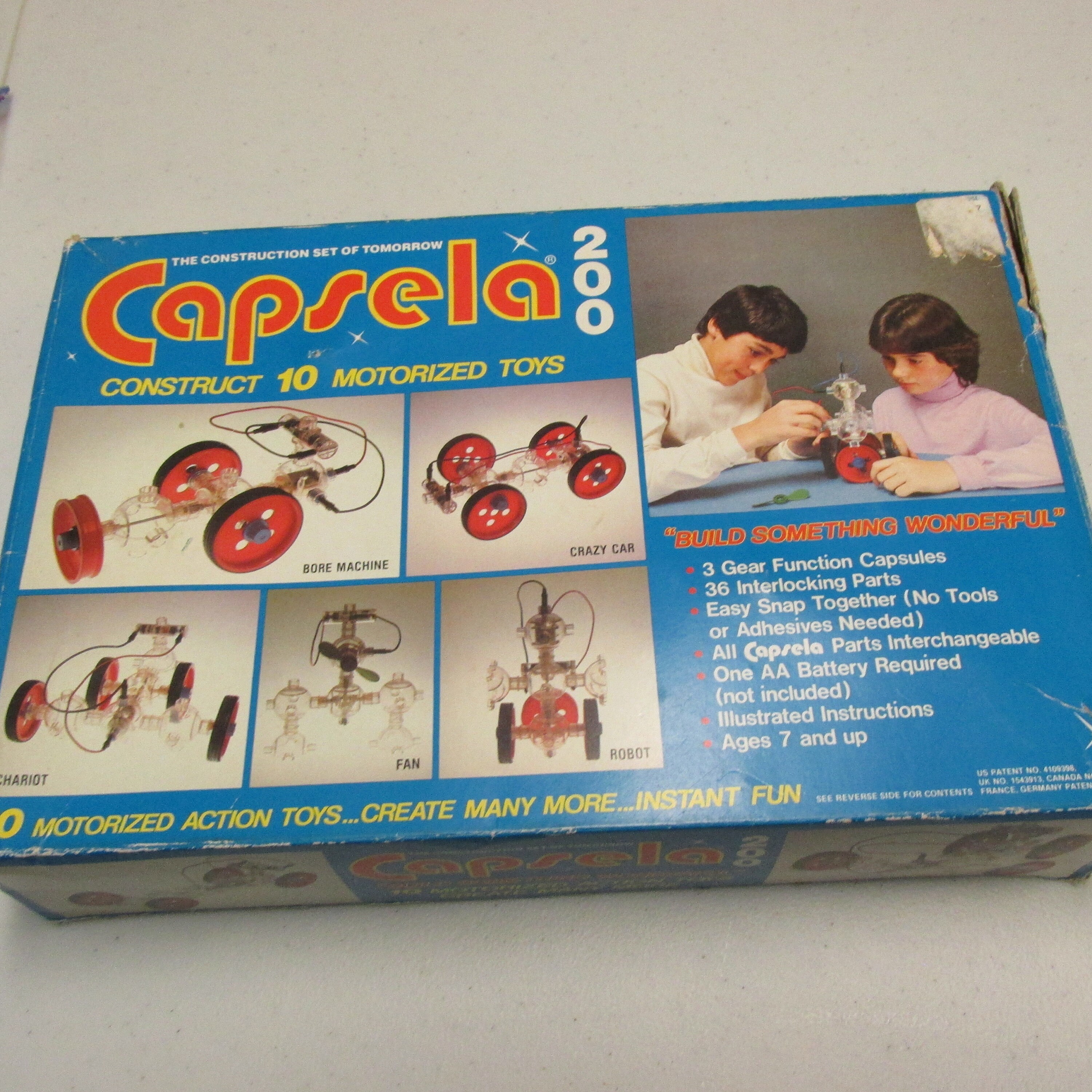 Vintage Capsela 200 Motorizado Juguete de Accion Play Jour Inc. Etsy Espana