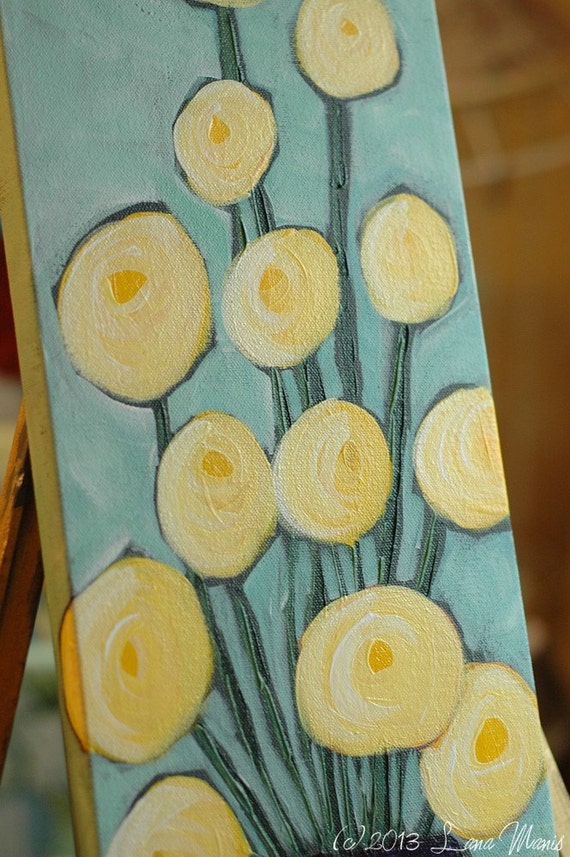 Original Acrylic Painting Baker's Dozen Rustic Modern Etsy