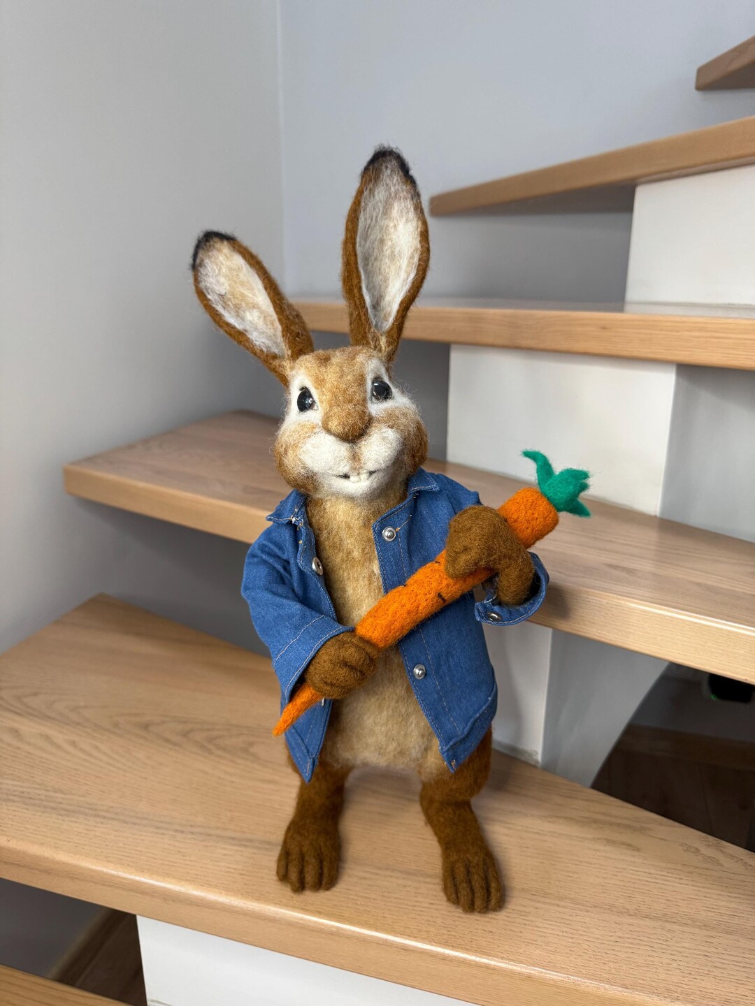 Needlefilter Peter Rabbit OOAK Needle Felted Peter Rabbit Artist Wool Sculpture - Etsy