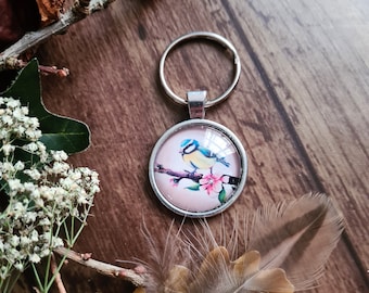 Wildlife Animal Key Rings - Handbag Charm - Robin Redbreast - Silver Bronze keychains - Badger Accessories - Owl Birds of Prey - Black Crow