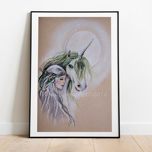 Unicorn Art Print Mythical Print Sets Illustration Wall Poster Nursery Decor Ready to Frame Greeting Card Set Fantasy Creatures image 6