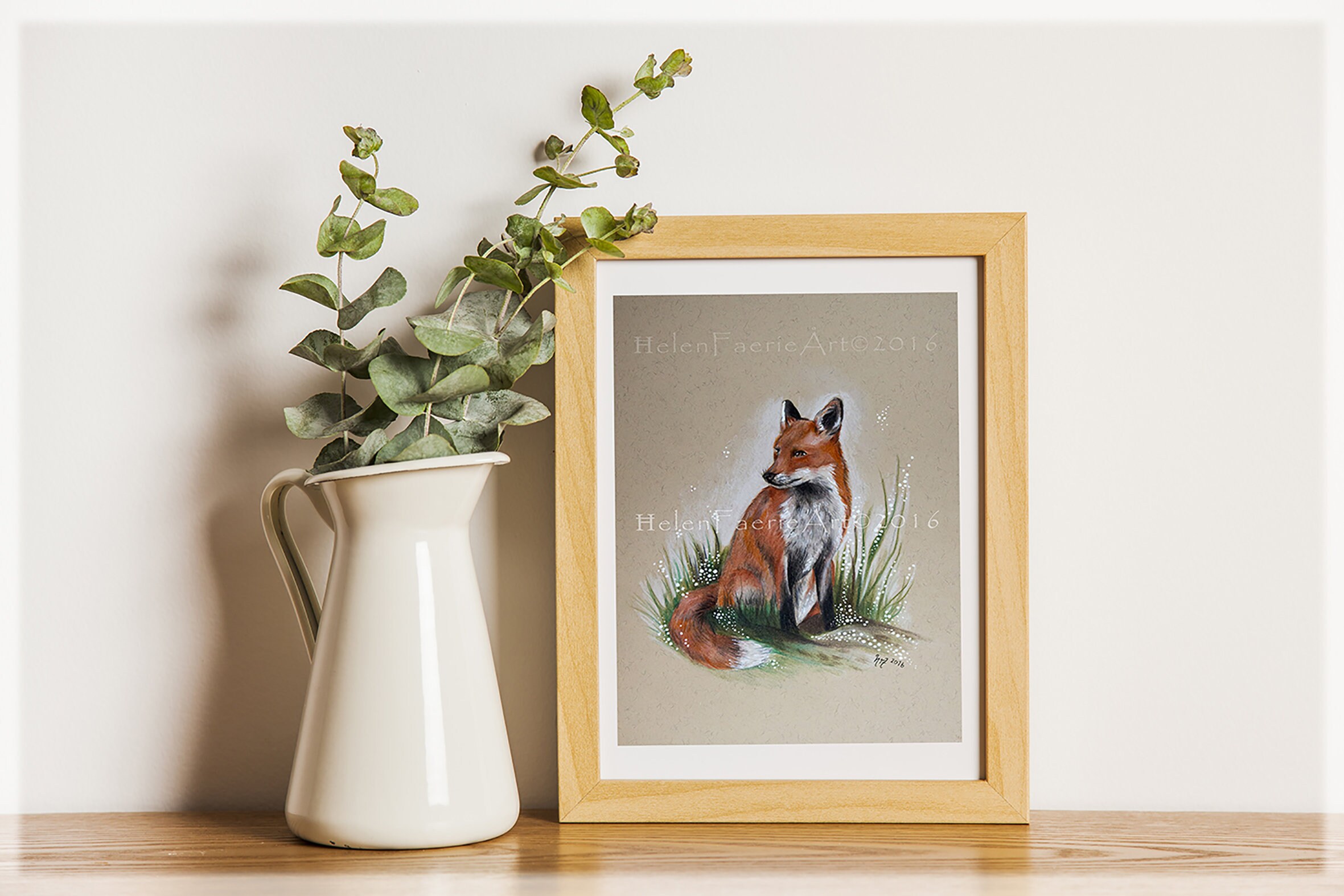 Red Fox Art Wall Print Wild Animal Home Decor Red Foxy Etsy UK