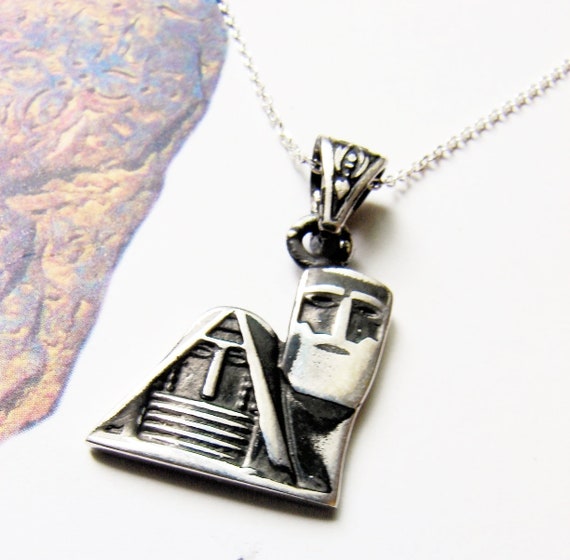 Pendant Grandma and Grandpa, Artsakh Symbol, Tatik-Papik, Sterling Silver 925, Silver chain as a gift - Armenian Handmade Jewelry