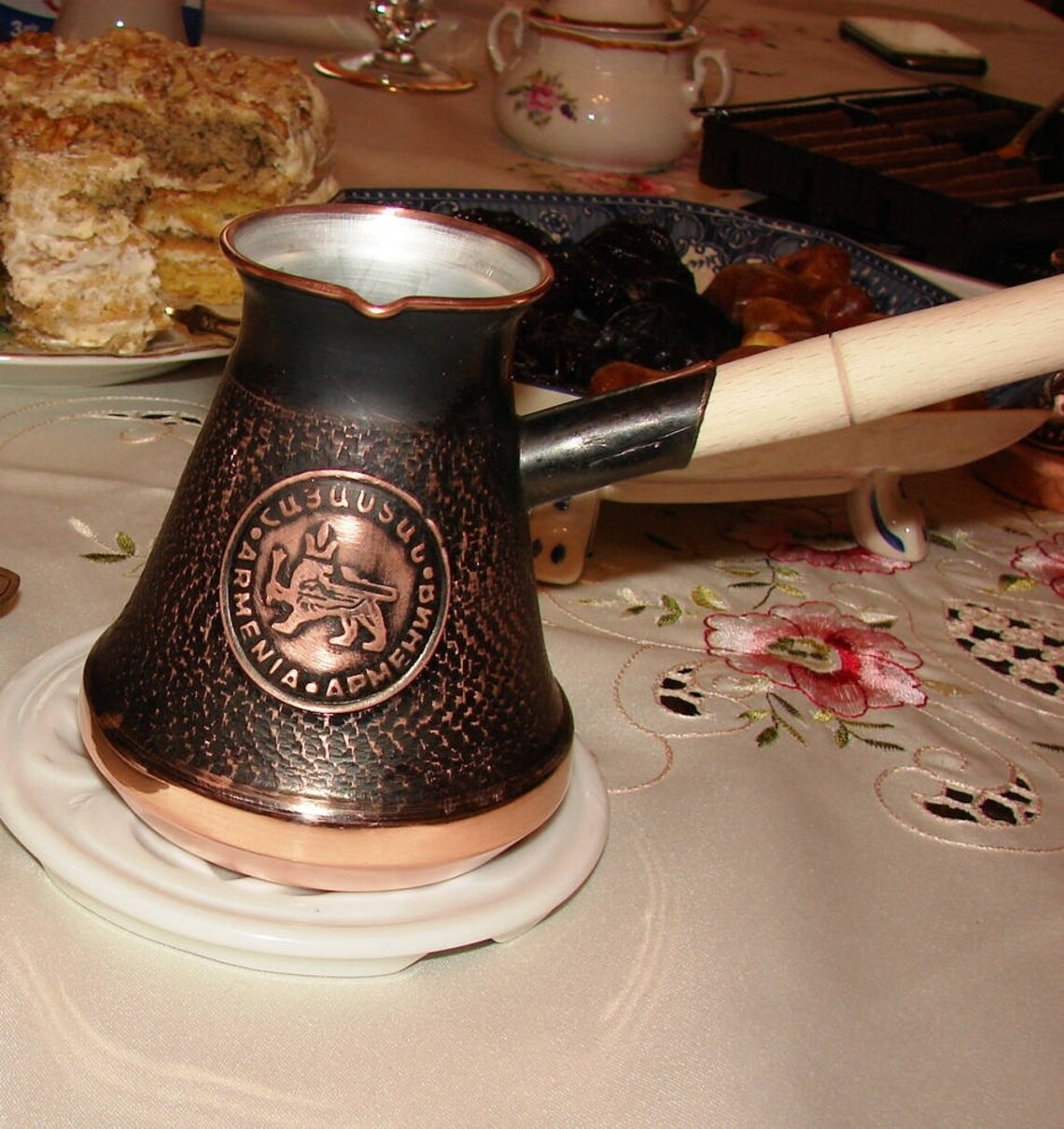 Set of 4 Armenian Handmade Coffee Pot Copper Arabic Coffee Etsy