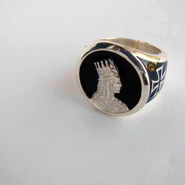 Ring for Men Tigran the Great King of Armenia, Sterling Silver 925, Tigran Mets, Gift for Him, Armenian Handmade Jewelry, Ring for men