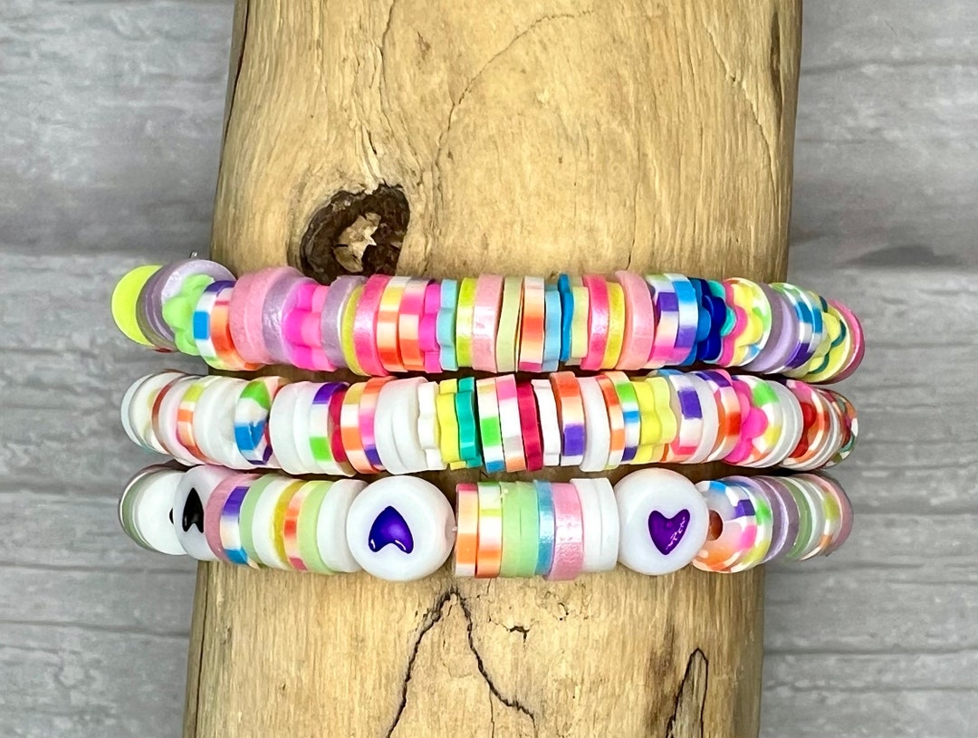 Rainbow Bracelet Set, Friendship Bracelets, Handmade Beaded Bracelets ...