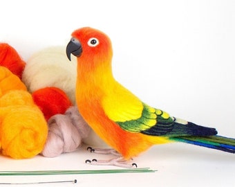 Naald vilten Sun Conure Kit en tutorial