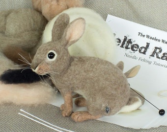 Needle Felted Rabbit Kit and Tutorial