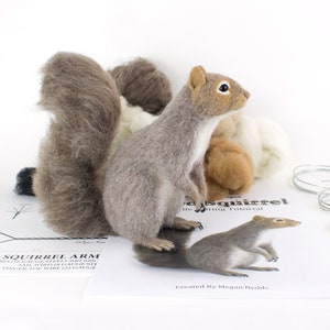 Needle Felted Squirrel Kit and Tutorial