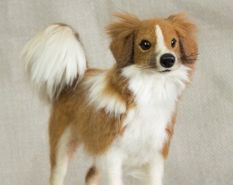 Made to Order Needle Felted Dog: Custom needle felted animal sculpture