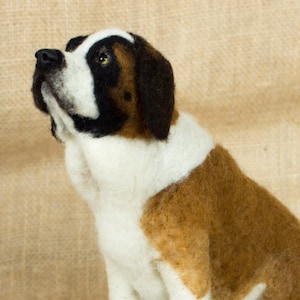 Made to Order Needle Felted Dog: Custom needle felted animal sculpture