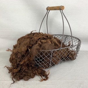 12 oz Washed Suri Alpaca Neck Fleece: Brownie