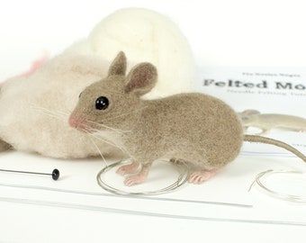 Needle Felted Mouse Kit and Tutorial