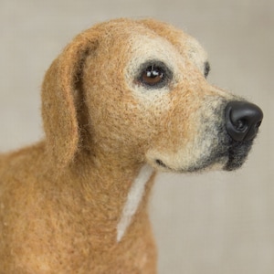 Made to Order Needle Felted Dog: Custom needle felted animal sculpture