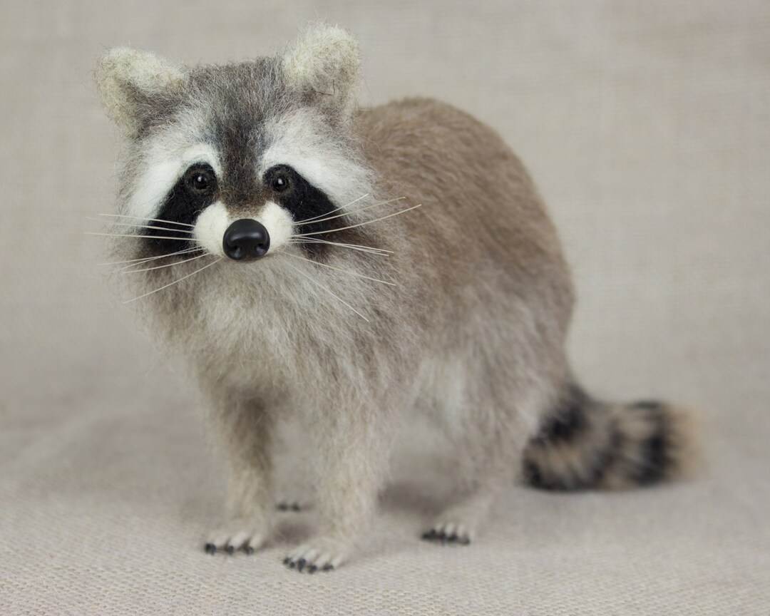 Made to Order Needle Felted Raccoon Custom Needle Felted Animal