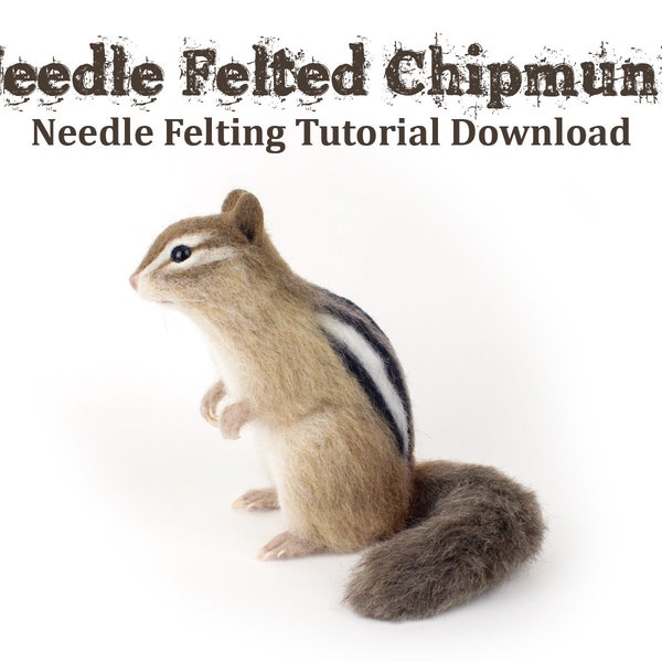 Needle Felting Tutorial Download: Chipmunk