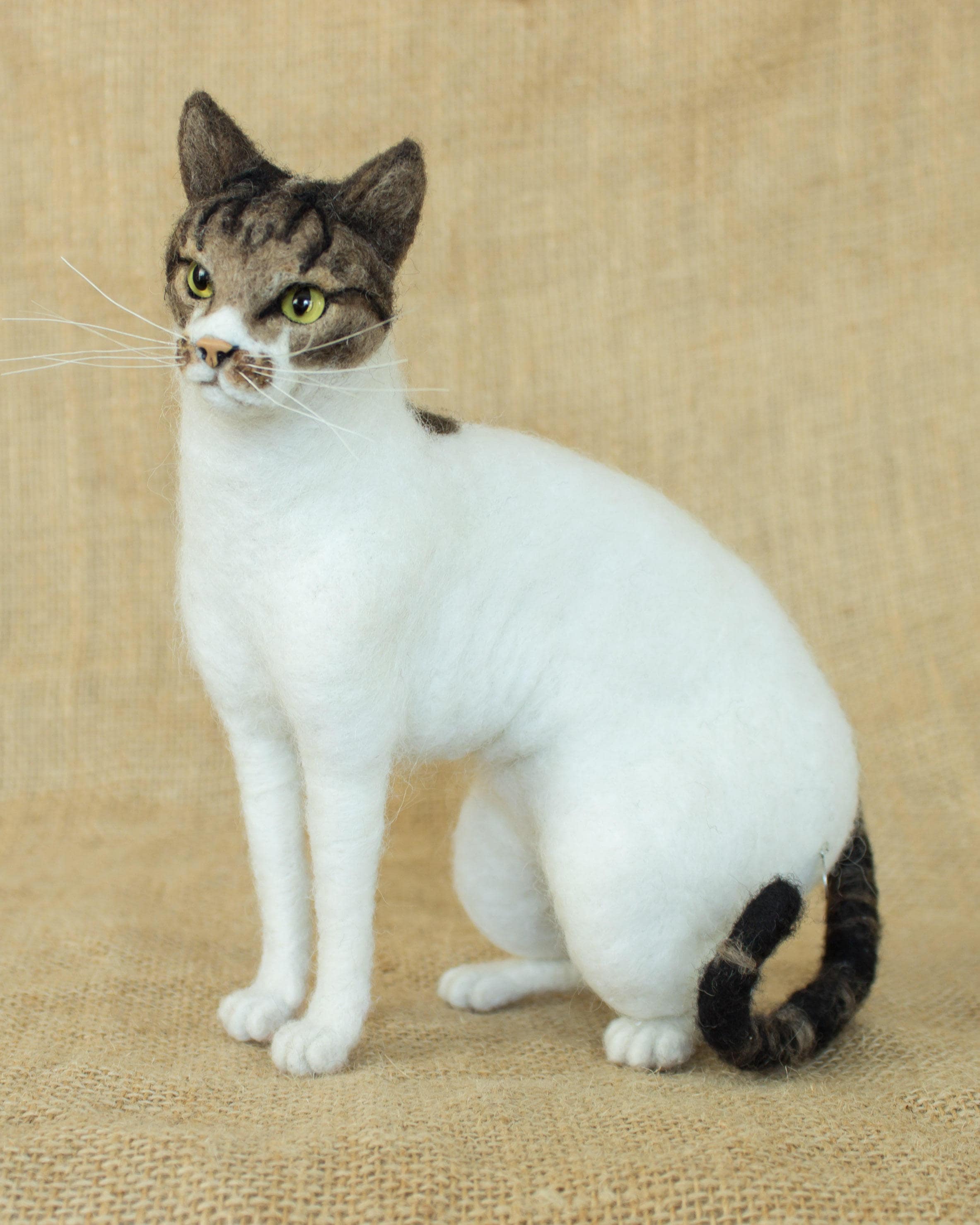 Made to Order Needle Felted Cat Custom needle felted animal Etsy