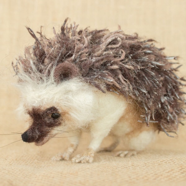 Stanley the Hedgehog: Needle felted animal sculpture