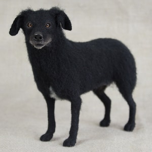 Made to Order Needle Felted Dog: Custom needle felted animal sculpture