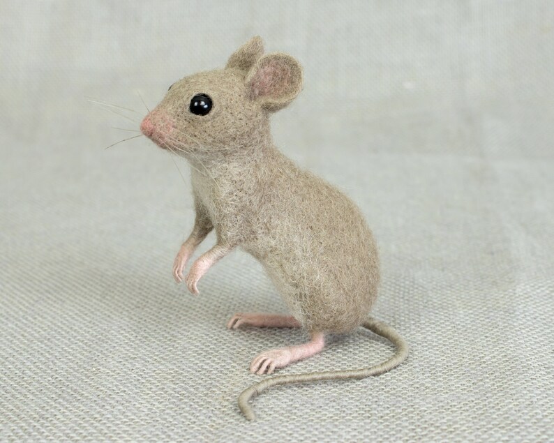 Needle Felted Mouse Kit and Tutorial Etsy