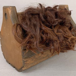 Washed Brown Suri Alpaca Locks: 1 ounce (Oregon) Fiber for Felting, Spinning or Doll Hair