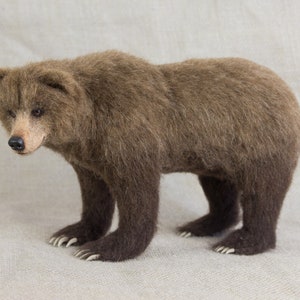 Made to Order Needle Felted Bear: Custom needle felted animal sculpture