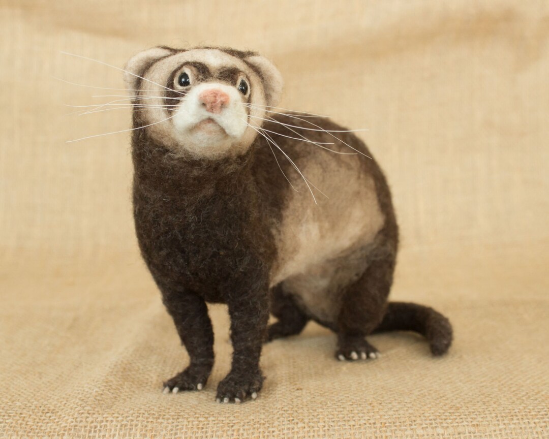 Made to Order Needle Felted Ferret Custom Needle Felted Animal