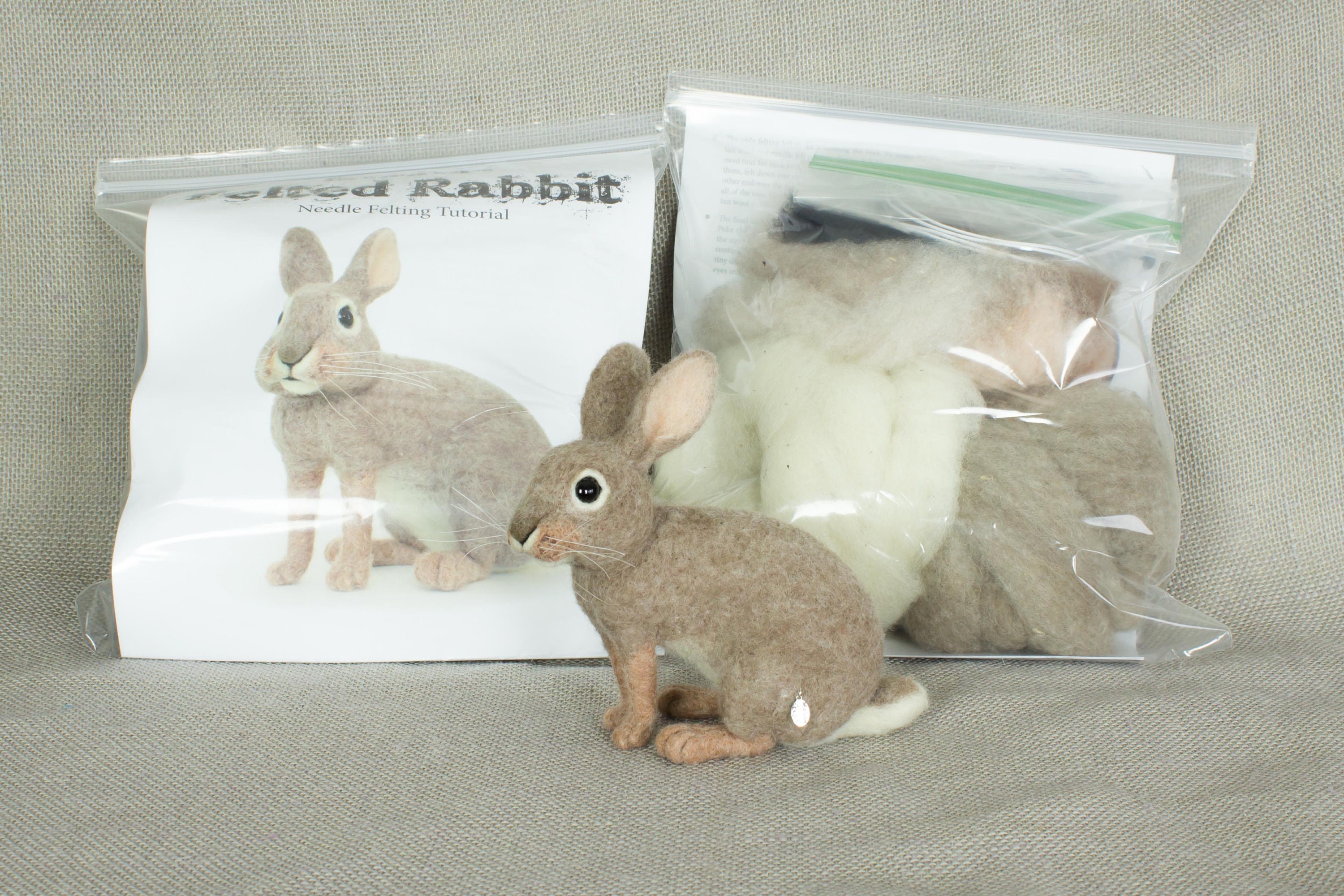 Stretched Rabbit Kit Needle Felted Rabbit Kit and Tutorial - Etsy